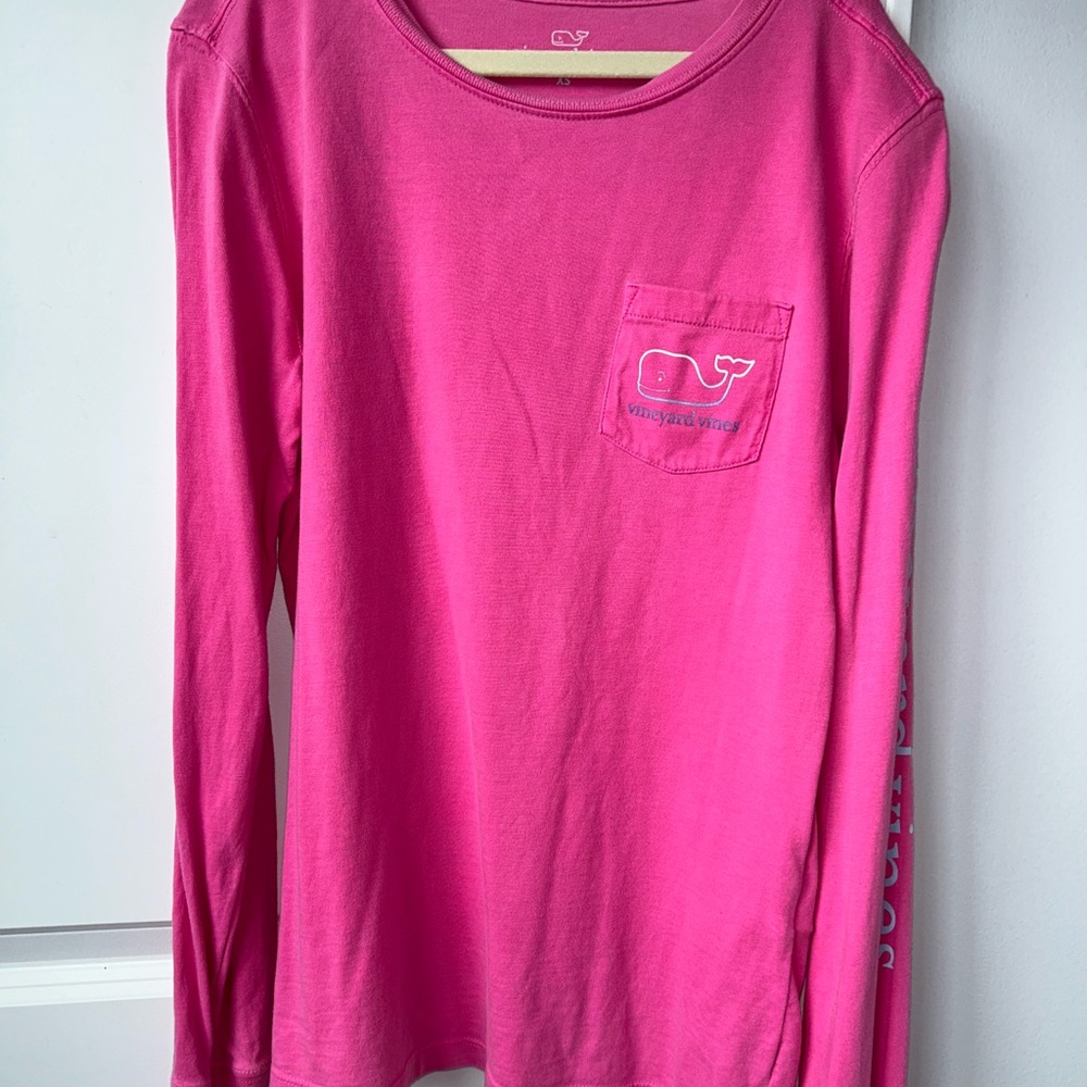 Pink Vineyard Vines Long Sleeve Tee